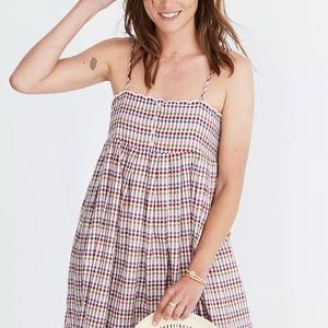Scalloped Midi Dress in Rainbow Gingham